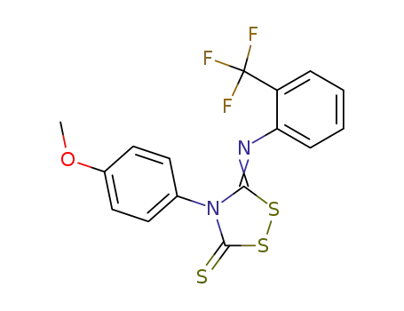4-(4-Methoxy-phenyl)-5-[(Z)-2-trifluoromethyl-phenylimino]-[1,2,4]dithiazolidine-3-thione
