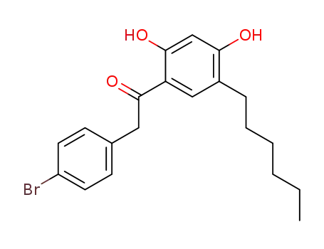 2-(4-Bromo-phenyl)-1-(5-hexyl-2,4-dihydroxy-phenyl)-ethanone