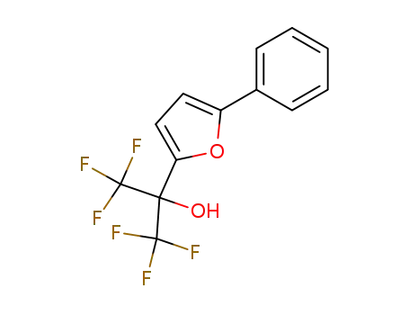Molecular Structure of 136264-51-2 (5-phenyl-2-(1-hydroxy-1-trifluoromethyl-2,2,2-trifluoroethyl)furan)