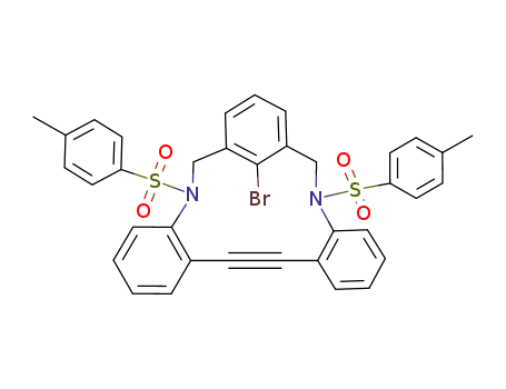 8-Brom-17,17,18,18-tetradehydro-1,10-bis(p-tolylsulfonyl)-1,10-diaza<2>(1,3)benzeno<2>(1,2)benzeno<2>(1,2)benzenophan