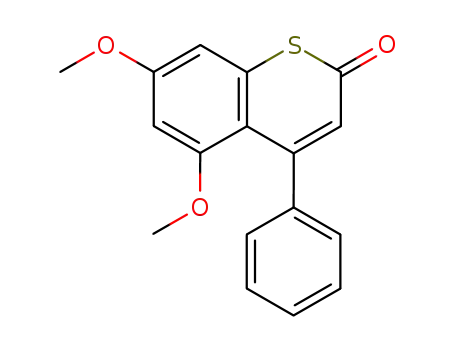 Molecular Structure of 92838-14-7 (5,7-Dimethoxy-4-phenyl-thiochromen-2-one)