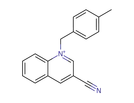 Molecular Structure of 89321-40-4 (Quinolinium, 3-cyano-1-[(4-methylphenyl)methyl]-)