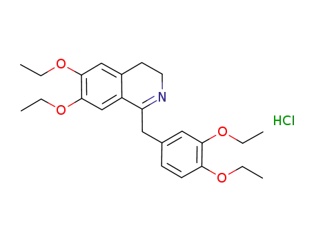 Molecular Structure of 911-60-4 (1-(3,4-diethoxybenzyl)-6,7-diethoxy-3,4-dihydroisoquinolinium chloride)