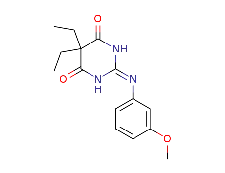 Molecular Structure of 106105-04-8 (5,5-diethyl-2-[(3-methoxyphenyl)amino]pyrimidine-4,6(1H,5H)-dione)