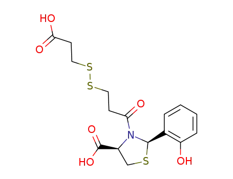 (2R,4R)-3-<3-(2-carboxyethyldithio)propionyl>-2-(2-hydroxyphenyl)-4-thiazolidinecarboxylic acid