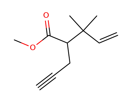 Molecular Structure of 119548-51-5 (methyl 3,3-dimethylhepta-1-ene-6-yne-4-carboxylate)