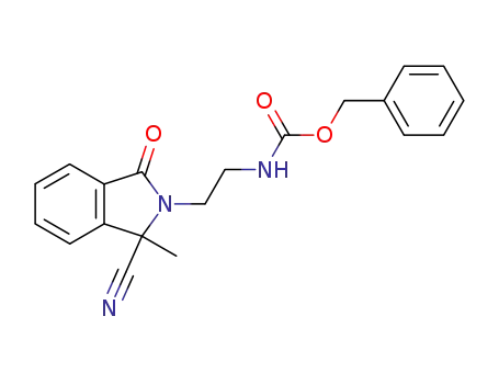 2-<2-<(benzyloxycarbonyl)amino>ethyl>-1,3-dihydro-3-oxo-1-methyl-1H-isoindole-1-carbonitrile