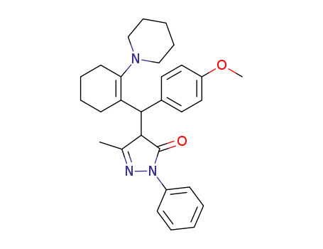 4-[(4-Methoxy-phenyl)-(2-piperidin-1-yl-cyclohex-1-enyl)-methyl]-5-methyl-2-phenyl-2,4-dihydro-pyrazol-3-one