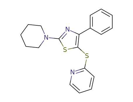 Pyridine, 2-[[4-phenyl-2-(1-piperidinyl)-5-thiazolyl]thio]-