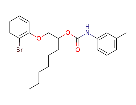 Carbamic acid, (3-methylphenyl)-, 1-[(2-bromophenoxy)methyl]heptyl
ester