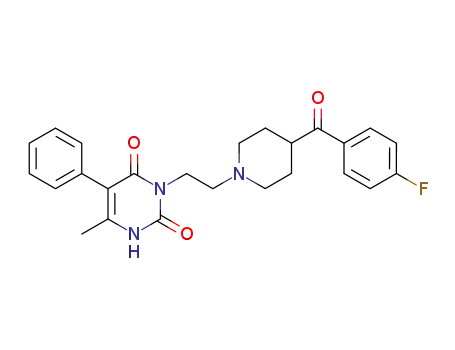 2,4(1H,3H)-Pyrimidinedione,
3-[2-[4-(4-fluorobenzoyl)-1-piperidinyl]ethyl]-6-methyl-5-phenyl-