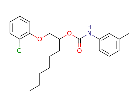 Carbamic acid, (3-methylphenyl)-, 1-[(2-chlorophenoxy)methyl]heptyl
ester