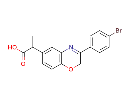 Molecular Structure of 86818-30-6 (2-[3-(4-bromophenyl)-2H-1,4-benzoxazin-6-yl]propanoic acid)