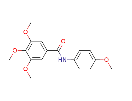 Molecular Structure of 4043-16-7 (N-(4-ethoxyphenyl)-3,4,5-trimethoxybenzamide)