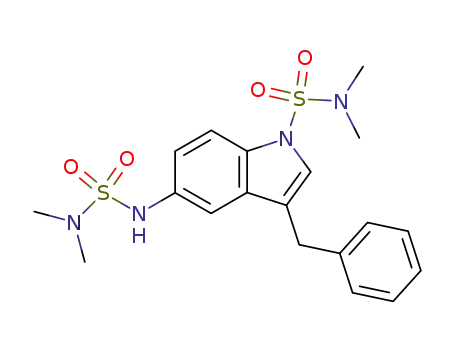 Molecular Structure of 114083-37-3 (1H-Indole-1-sulfonamide,
5-[[(dimethylamino)sulfonyl]amino]-N,N-dimethyl-3-(phenylmethyl)-)