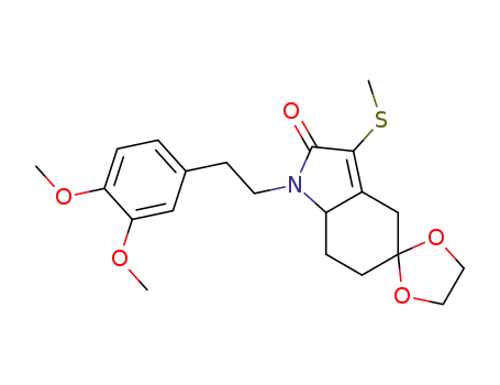 6,6-ethylenedioxy-1,4,5,6,7,7a-hexahydro-1-<2-(3,4-dimethoxyphenyl)ethyl>-3-methylthio-2H-indol-2-one