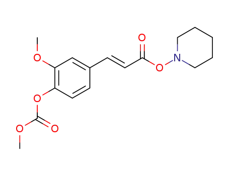 (E)-3-(3-Methoxy-4-methoxycarbonyloxy-phenyl)-acrylic acid piperidin-1-yl ester