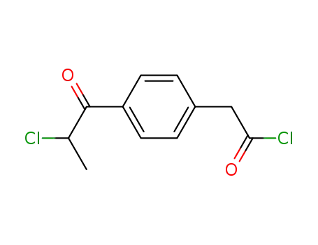 Molecular Structure of 84098-78-2 ([4-(2-Chloro-propionyl)-phenyl]-acetyl chloride)