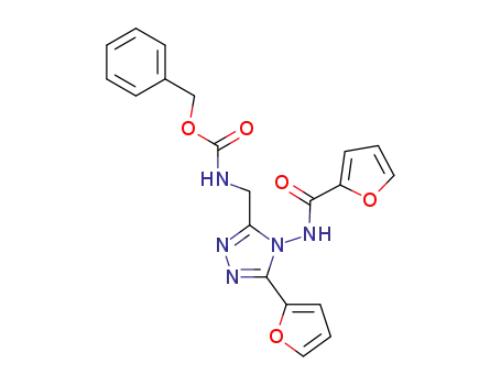 Carbamic acid,
[[5-(2-furanyl)-4-[(2-furanylcarbonyl)amino]-4H-1,2,4-triazol-3-yl]methyl]-,
phenylmethyl ester