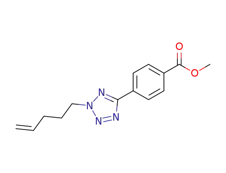 Molecular Structure of 73670-64-1 (2-(4-pentenyl)-5-<p-(methoxycarbonyl)phenyl>tetrazole)