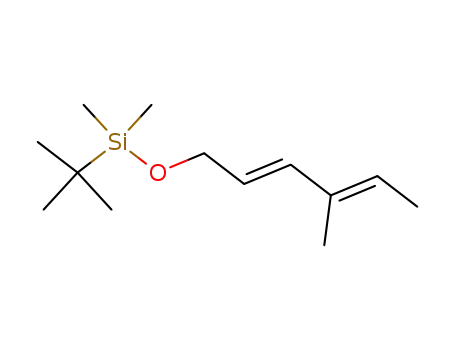 Molecular Structure of 80361-22-4 (Silane, (1,1-dimethylethyl)dimethyl[(4-methyl-2,4-hexadienyl)oxy]-,
(E,E)-)
