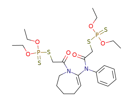 Dithiophosphoric acid S-[({1-[2-(diethoxy-thiophosphorylsulfanyl)-acetyl]-4,5,6,7-tetrahydro-1H-azepin-2-yl}-phenyl-carbamoyl)-methyl] ester O,O'-diethyl ester