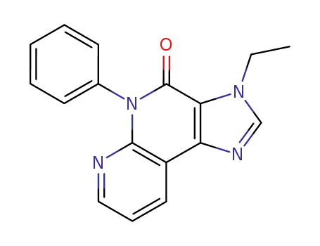Molecular Structure of 139339-09-6 (3-ethyl-5-phenyl-3,5-dihydro-4H-imidazo[4,5-c][1,8]naphthyridin-4-one)