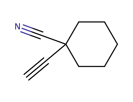 Molecular Structure of 138313-45-8 (Cyclohexanecarbonitrile, 1-ethynyl- (9CI))