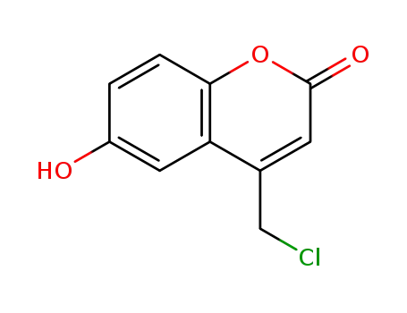 Molecular Structure of 847367-12-8 (4-(chloromethyl)-6-hydroxy-2H-chromen-2-one)