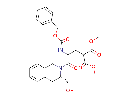 2-[2-Benzyloxycarbonylamino-3-((S)-3-hydroxymethyl-3,4-dihydro-1H-isoquinolin-2-yl)-3-oxo-propyl]-malonic acid dimethyl ester