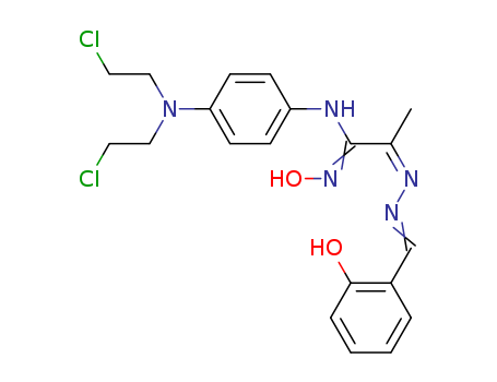 Propanimidamide,N'-[4-[bis(2-chloroethyl)amino]phenyl]-N-hydroxy-2-[2-[(2-hydroxyphenyl)methylene]hydrazinylidene]-