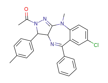 1-(7-Chloro-4-methyl-9-phenyl-1-p-tolyl-4,10a-dihydro-1H-2,3,4,10-tetraaza-benzo[f]azulen-2-yl)-ethanone