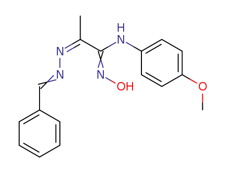 Molecular Structure of 126389-50-2 (N-{(1E)-2-[(2E)-2-benzylidenehydrazinyl]-1-nitrosoprop-1-en-1-yl}-4-methoxyaniline)