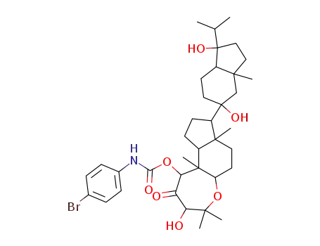 (4-Bromo-phenyl)-carbamic acid 3-(1,5-dihydroxy-1-isopropyl-3a-methyl-octahydro-inden-5-yl)-8-hydroxy-3a,7,7,10a-tetramethyl-9-oxo-dodecahydro-6-oxa-cyclohepta[e]inden-10-yl ester