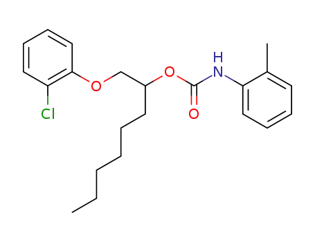 Carbamic acid, (2-methylphenyl)-, 1-[(2-chlorophenoxy)methyl]heptyl
ester