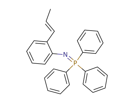 Molecular Structure of 138386-56-8 (Benzenamine, 2-(1-propenyl)-N-(triphenylphosphoranylidene)-, (E)-)