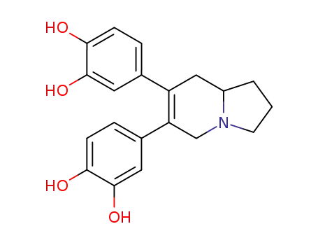 (+/-)-6,7-di(3,4-dihydroxyphenyl)-1,2,3,5,8,8a-hexahydroindolizine