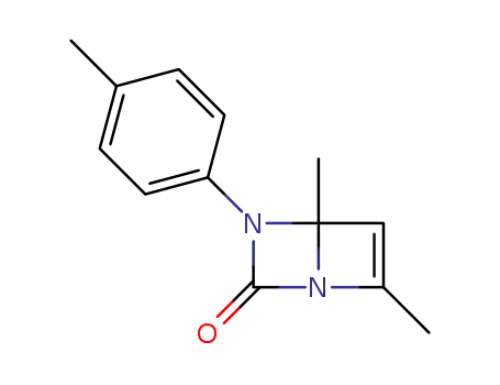Molecular Structure of 74830-22-1 (1,3-Diazabicyclo[2.2.0]hex-5-en-2-one,
4,6-dimethyl-3-(4-methylphenyl)-)