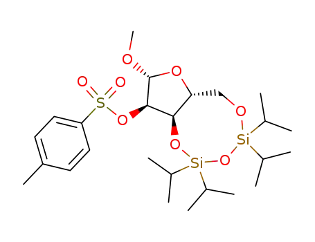 Toluene-4-sulfonic acid (2R,3R,3aR,9aR)-5,5,7,7-tetraisopropyl-2-methoxy-tetrahydro-1,4,6,8-tetraoxa-5,7-disila-cyclopentacycloocten-3-yl ester