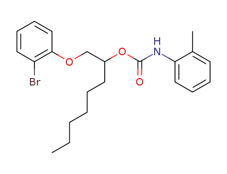 Carbamic acid, (2-methylphenyl)-, 1-[(2-bromophenoxy)methyl]heptyl
ester