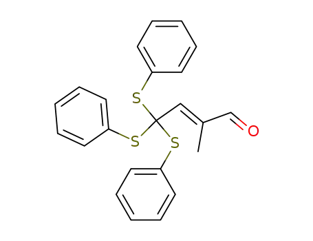 2-Butenal, 2-methyl-4,4,4-tris(phenylthio)-