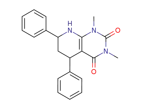 Molecular Structure of 59797-03-4 (Pyrido[2,3-d]pyrimidine-2,4(1H,3H)-dione,
5,6,7,8-tetrahydro-1,3-dimethyl-5,7-diphenyl-)