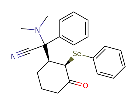 cis-2-(phenylseleno)-3-<cyano(dimethylamino)phenylmethyl>cyclohexanone