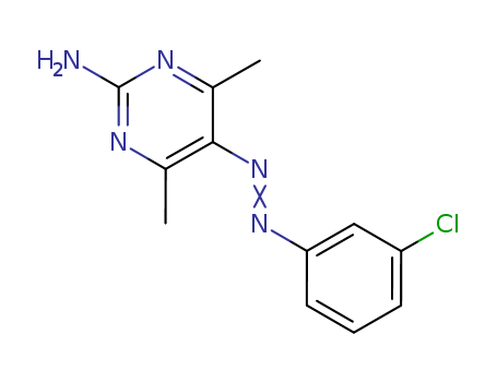 2-Pyrimidinamine,5-[2-(3-chlorophenyl)diazenyl]-4,6-dimethyl- cas  24748-93-4