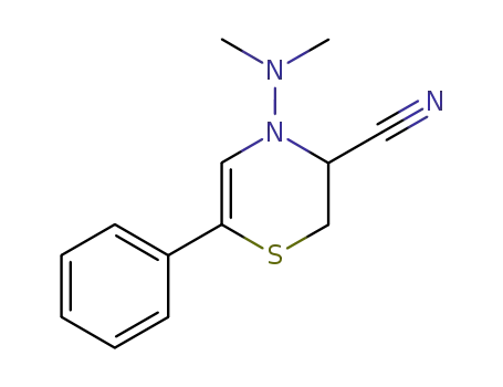 4-Dimethylamino-6-phenyl-3,4-dihydro-2H-[1,4]thiazine-3-carbonitrile