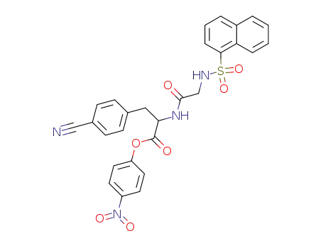 Phenylalanine, 4-cyano-N-[N-(1-naphthalenylsulfonyl)glycyl]-,
4-nitrophenyl ester