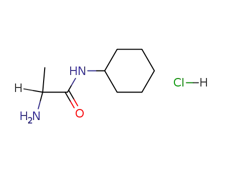 Molecular Structure of 34582-45-1 (2-Amino-N-cyclohexylpropanamide hydrochloride)