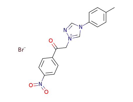 Molecular Structure of 80535-19-9 (1H-1,2,4-Triazolium,
4-(4-methylphenyl)-1-[2-(4-nitrophenyl)-2-oxoethyl]-, bromide)