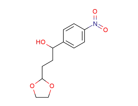 Molecular Structure of 145654-79-1 (3-[1,3]Dioxolan-2-yl-1-(4-nitro-phenyl)-propan-1-ol)