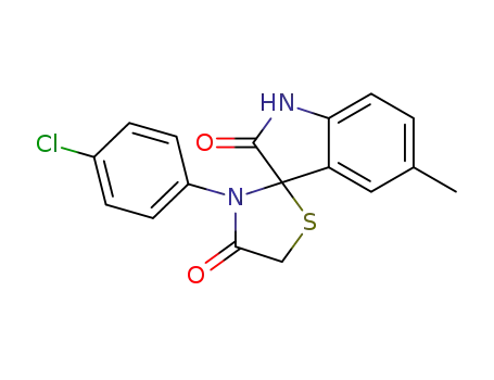 Spiro[3H-indole-3,2'-thiazolidine]-2,4'(1H)-dione,
3'-(4-chlorophenyl)-5-methyl-